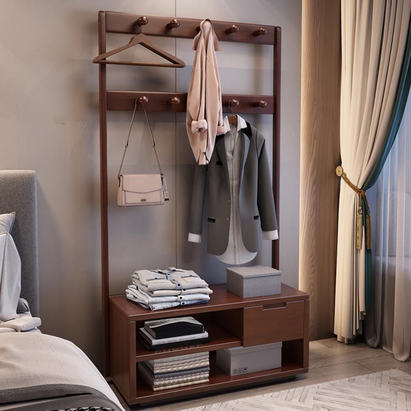 Wooden Wardrobe Armoire Modern Bedroom Armoire with Storage Shelves