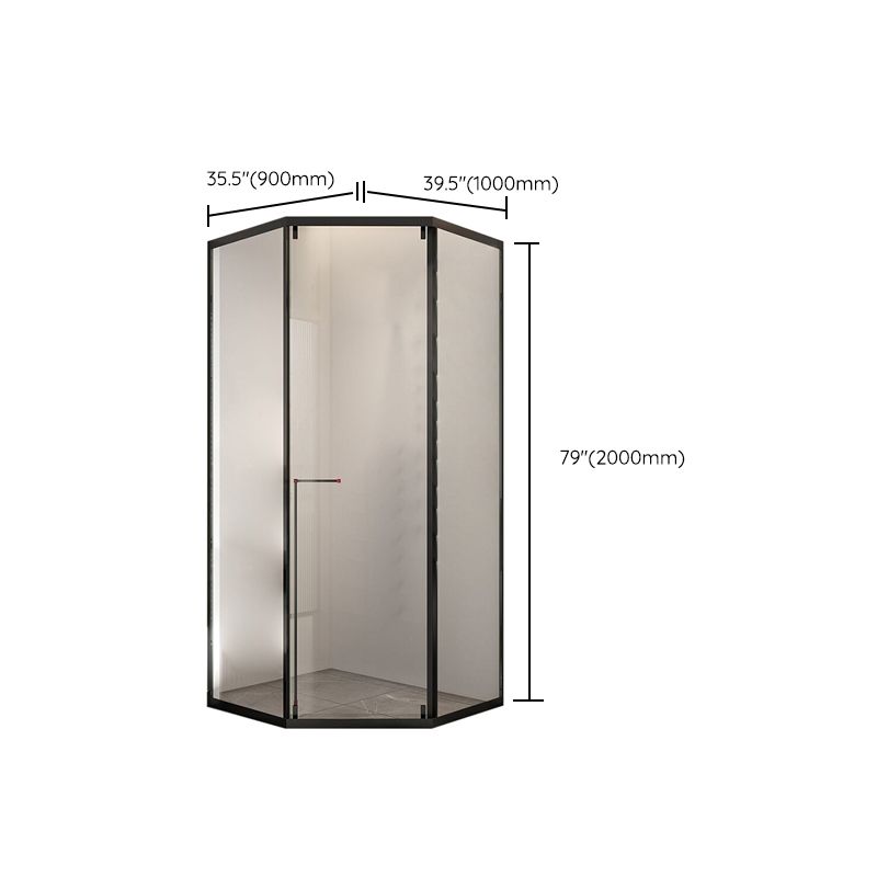 Full Frame Single Sliding Shower Door Clear Glass Shower Door