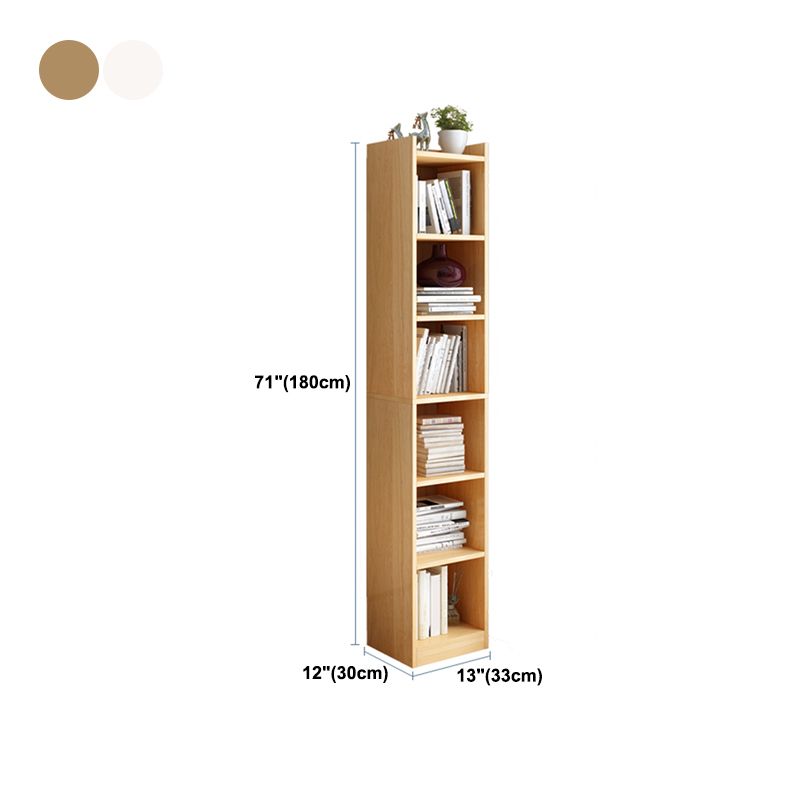 Contemporary Wood Bookcase, Geometric Bookshelf for Living Room