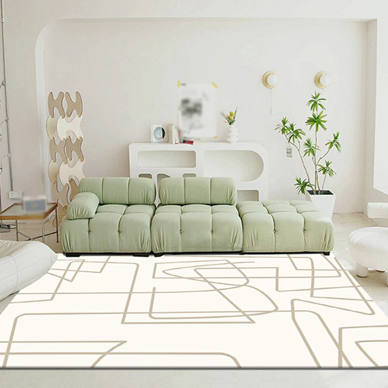 Geometric Pattern Living Room Rug Rectangle Carpet Washable Area Rug