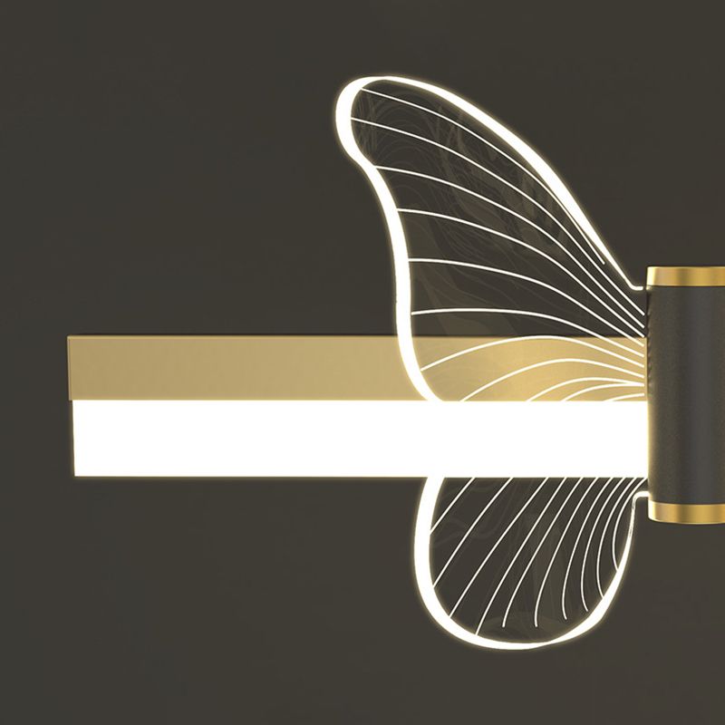 Linear Island Light Modern Lighting Chandelier Metal 1 Light Pendant Light Fixture