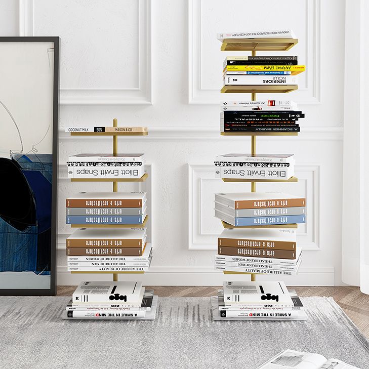 Contemporary Style Bookshelf Invisible Open Back Bookcase for Home and Office