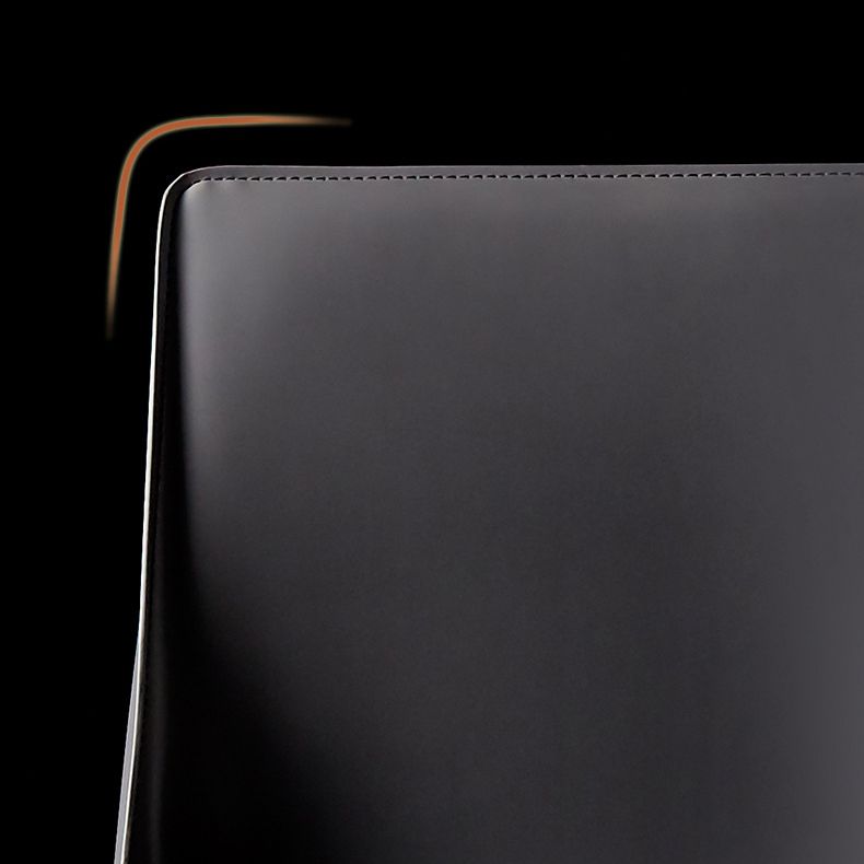 Solid Back Chair Contemporary Modern Leather Indoor-Outdoor Side Chair