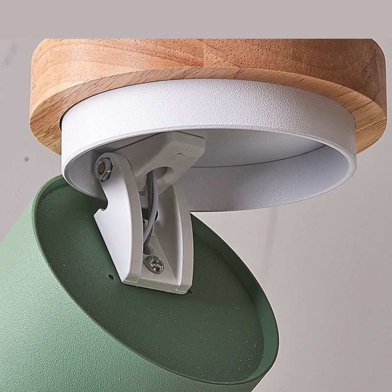 Metal Round Shaped Flush Mount Fixture Modern Style 1 Head Led Flush Light