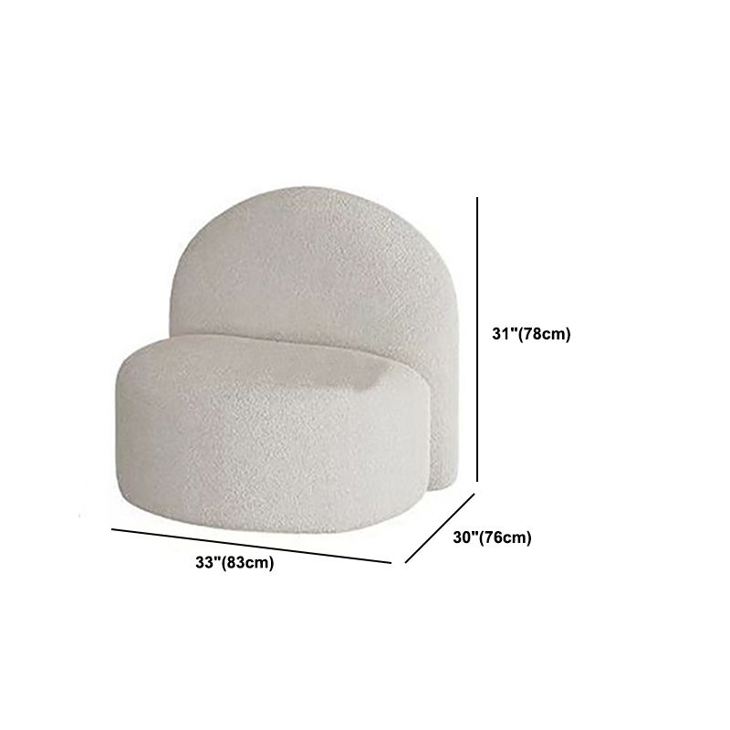 Velvet Tuxedo Arm Curved Sofa White Contemporary Sofa for Apartment