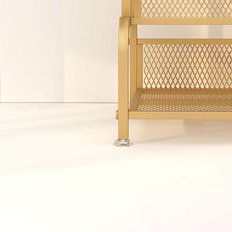 Scandinavian 4 Shelves Bookshelf Standard Metal Open Back Bookcase