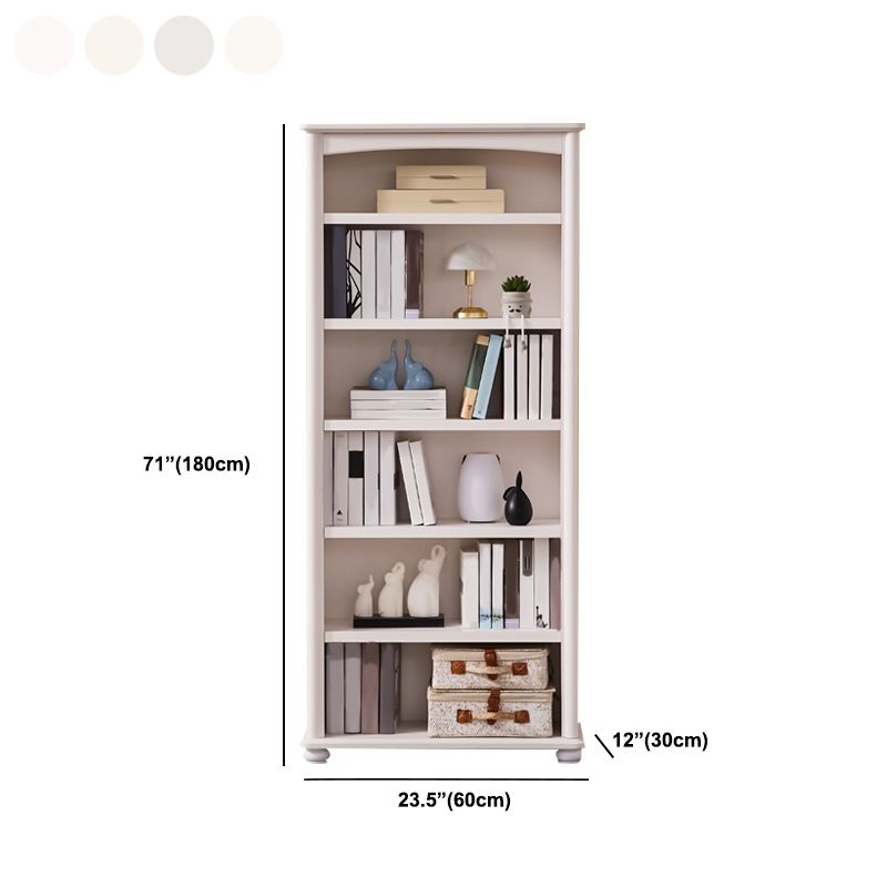 Closed Back Bookshelf Scandinavian Solid Wood Standard Bookcase
