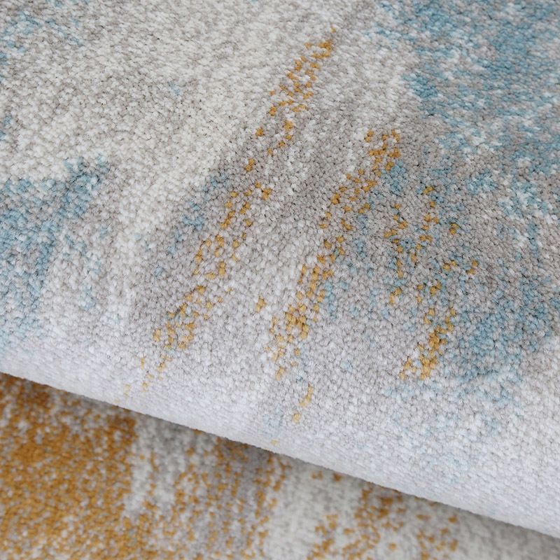 Modern Graphic Rug Polyester Beige Rug Washable Rug for Drawing Room