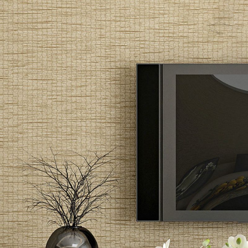 Simplicity Linen Wall Decor Stain-Resistant Non-Pasted Wallpaper Roll, 20.5-inch x 31-foot