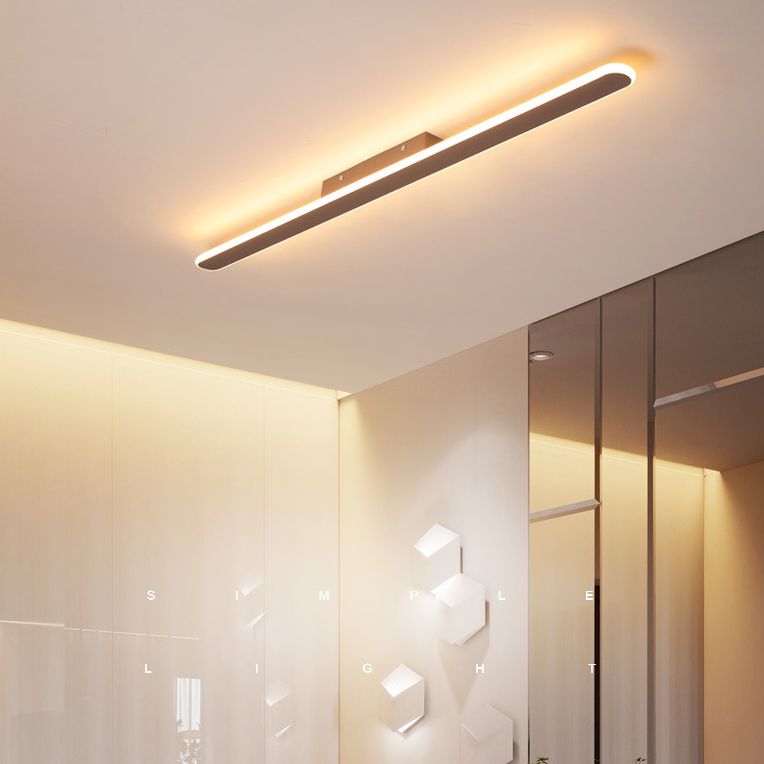 Koffieafwerking Barvormige inbouwlamp Minimalisme Metalen LED-plafondgemonteerd licht voor gang