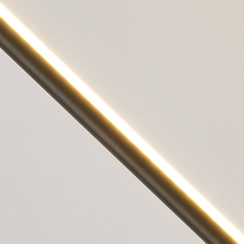 Modern Style Linear Wall Light Metal 1-Light Wall Mount Light in Black