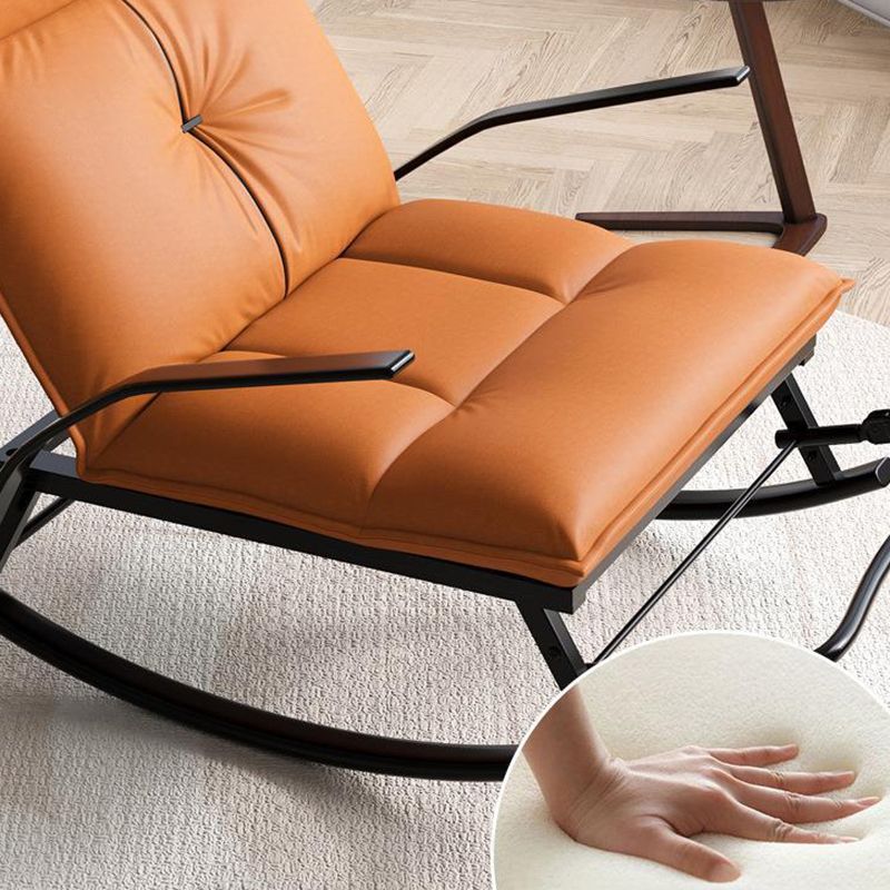 Modern Rocking Chair Upholstered Button-Tufted Reclining Rocking Accent Chair