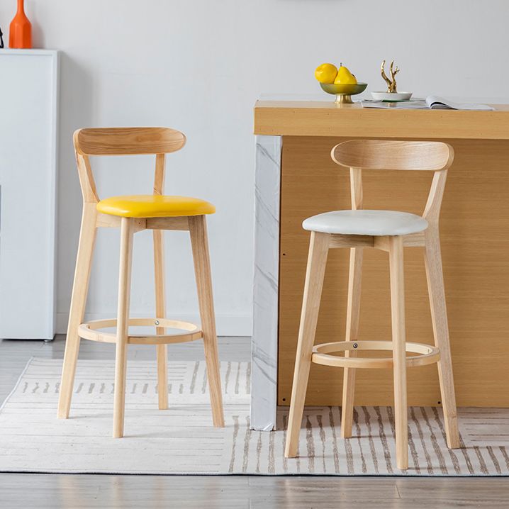 Moderner Thekenhocker ohne Armlehnen, Holz, Milchteeladen-Barhocker mit Pedal