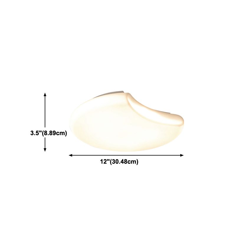 Modern Style Moon Shade Ceiling Lamp Plastic 1 Headed Ceiling Lighting for Restaurant