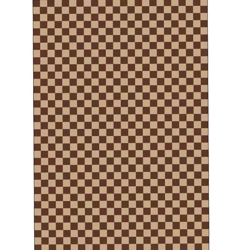 Minimalist Checkered Print Carpet Polyester Area Rug Stain Resistant Indoor Carpet for Living Room