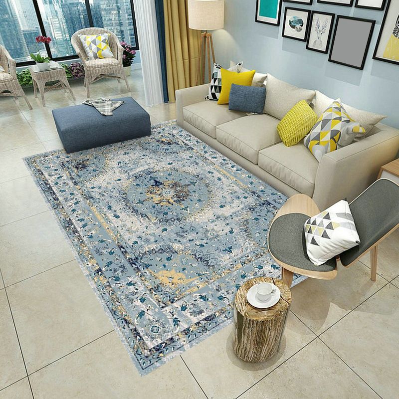 Wine Red Graphic Rug Polyester Modern Rug Washable Rug for Living Room