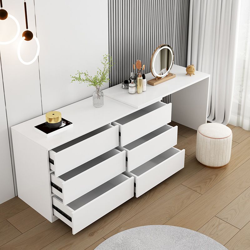 15.75" Wide Make-up Vanity Solid Wood Makeup Vanity Desk Table with Drawers