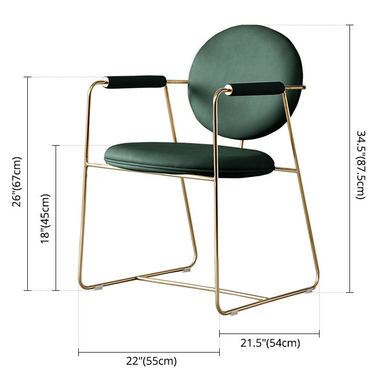 Skandinavische Küche Essarm Stuhl Metall Öffnungsrücken Essarm Stuhl