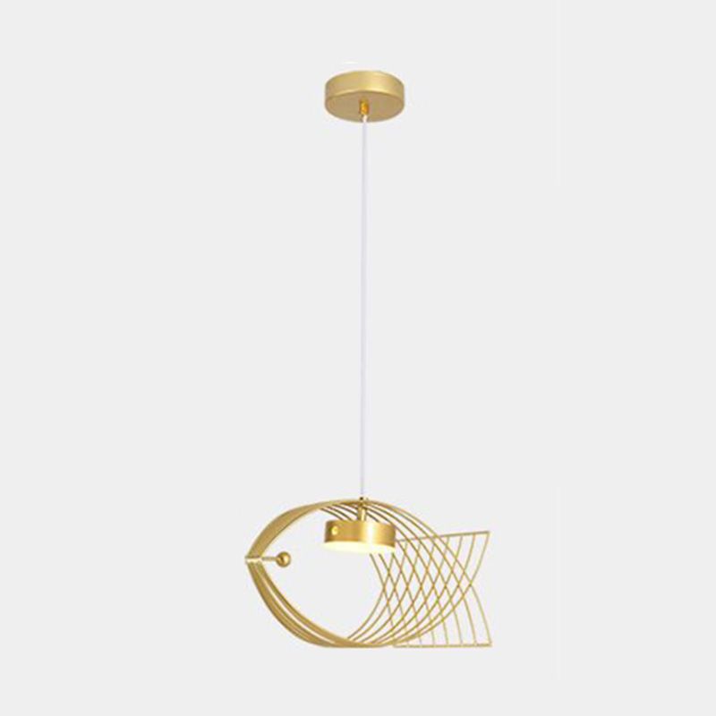 Forme de poisson en une lumière Lumière Light Atest de suspension LED moderne Éclairage d'éclairage pour la cuisine