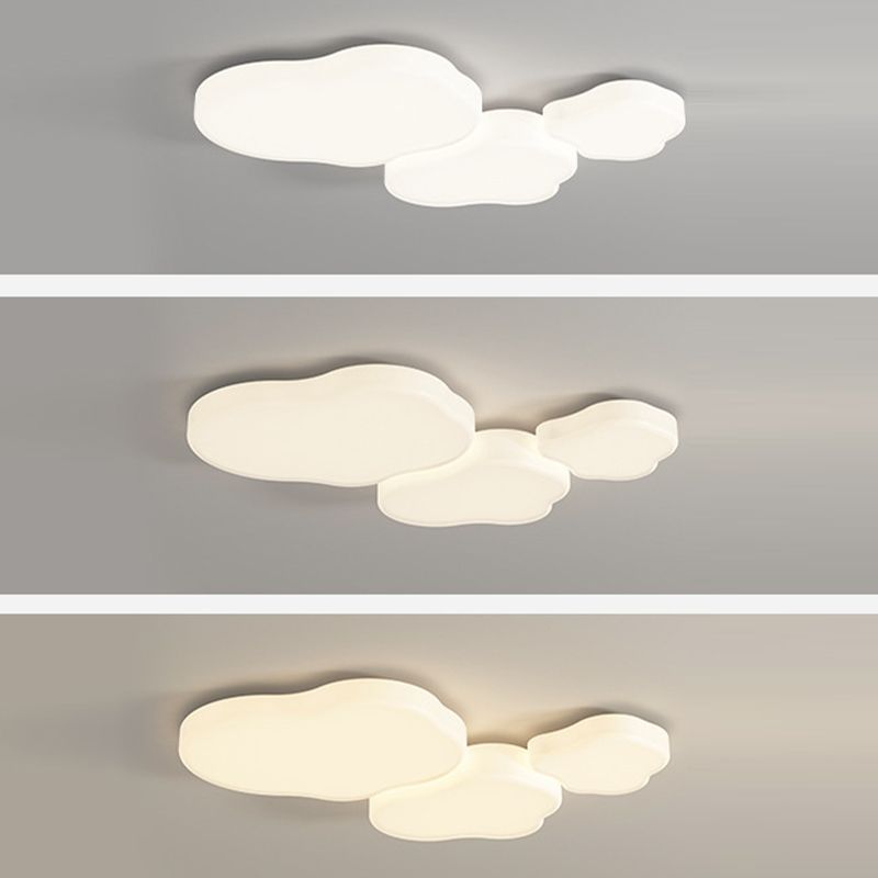 Contemporary Flush Mount Ceiling Light White Flush Lighting for Living Room