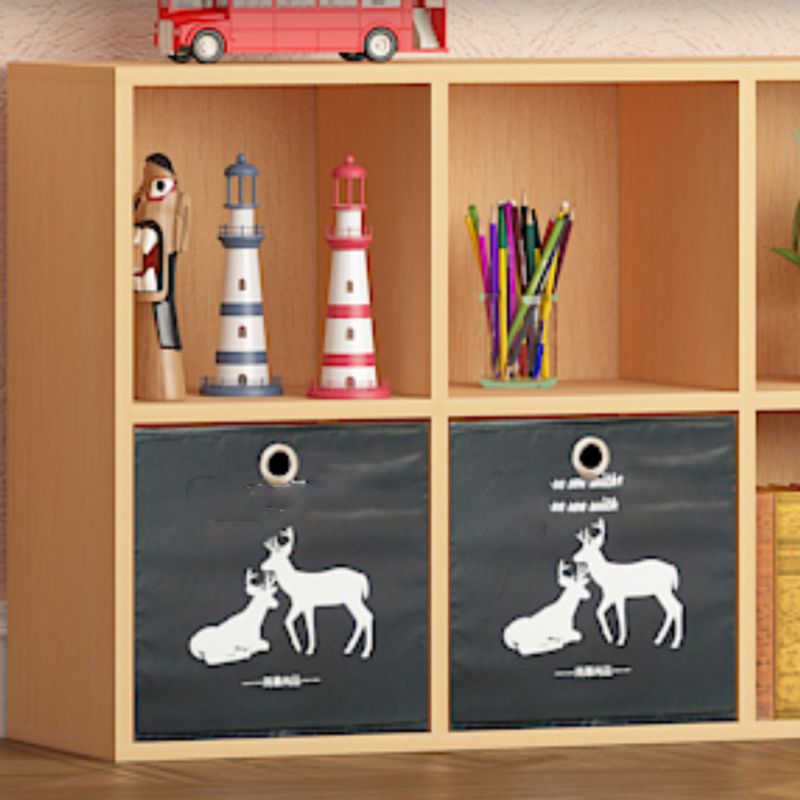 Closed Back Standard Bookcase Contemporary Engineered Wood Bookshelf