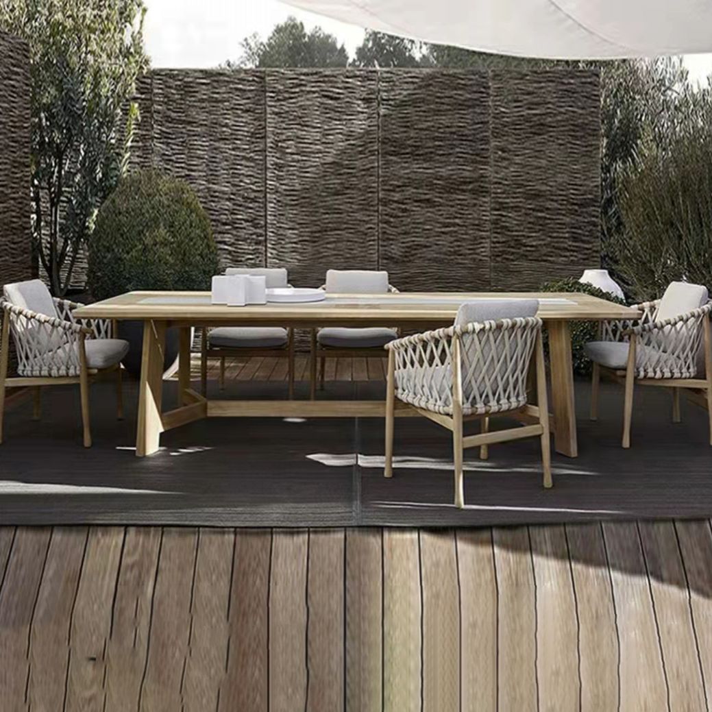 1/4/5/6/8 Pieces Dining Table Set Solid Wood Patio Dining Sets