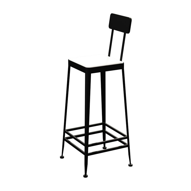 Nordic Style Barstool Indoor Metal 4 Legs Bar Stool for Coffee Shop
