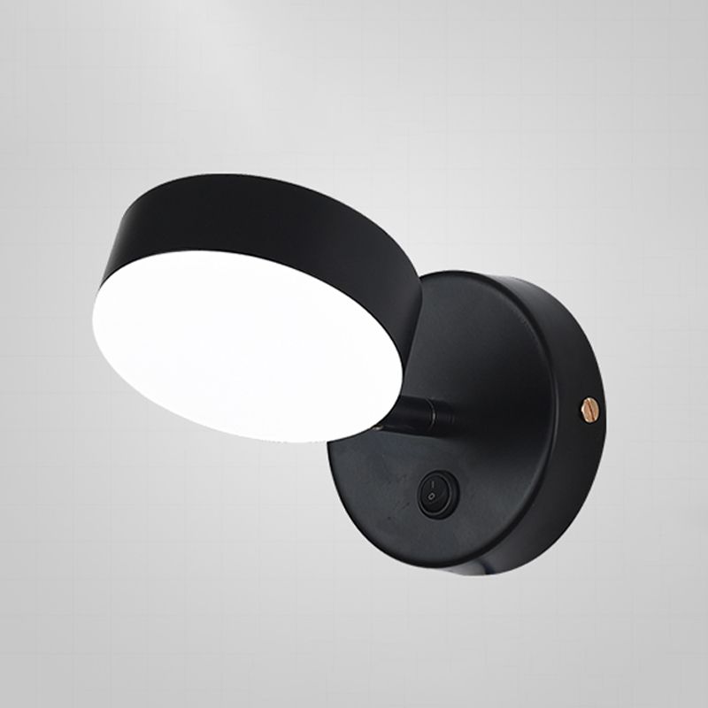 Moderne Stilzylinderwandmontage Lampe Metall 1 Lichtwandbeleuchtung Armaturen