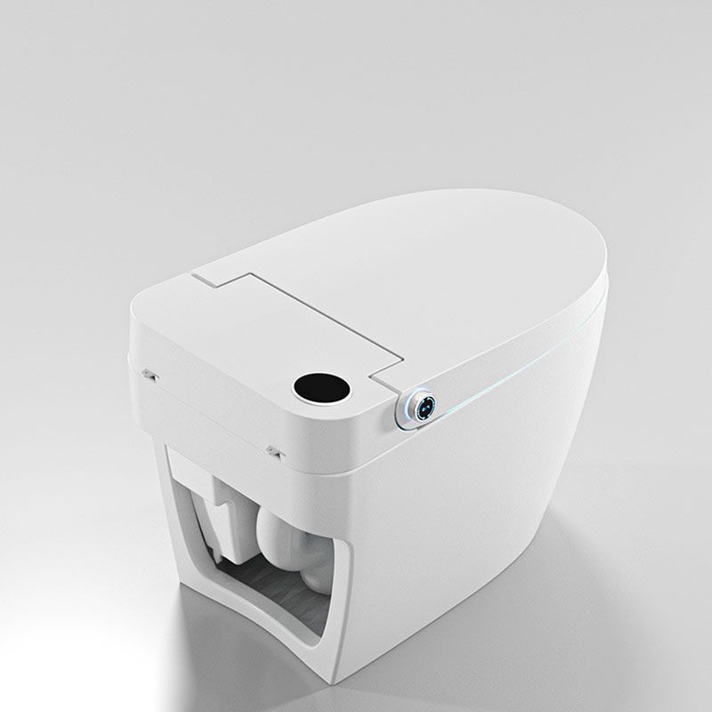 Modern White Skirted Toilet Bowl All-In-One Toilet with Seat for Bathroom