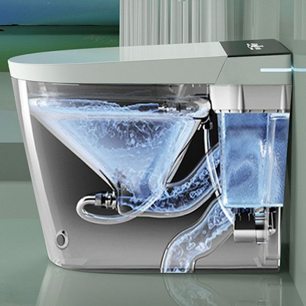 Modern Flush Toilet One Piece Toilet Floor Mounted ABS Siphon Jet Urine Toilet