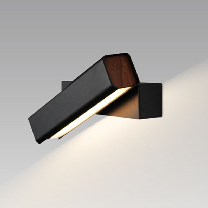 Luz de pared giratoria LED de aluminio en una lámpara de pared acrílica de estilo conciso moderno para dormitorio