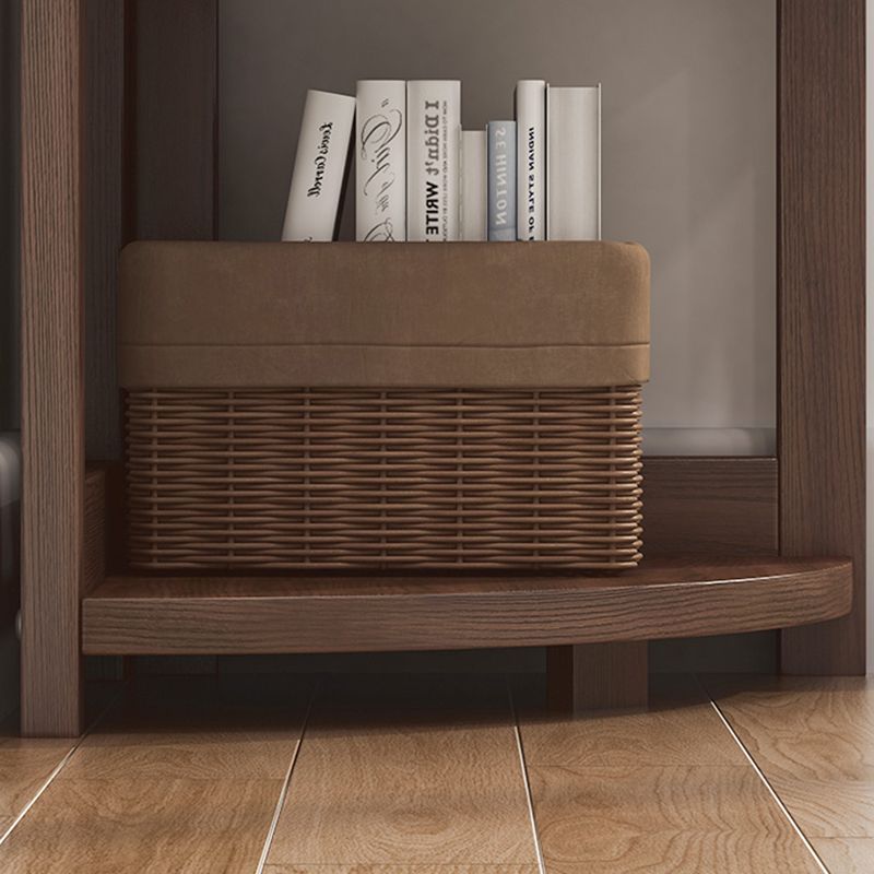 Modern Style Corner Bookshelf Solid Wood Vertical Bookcase for Home