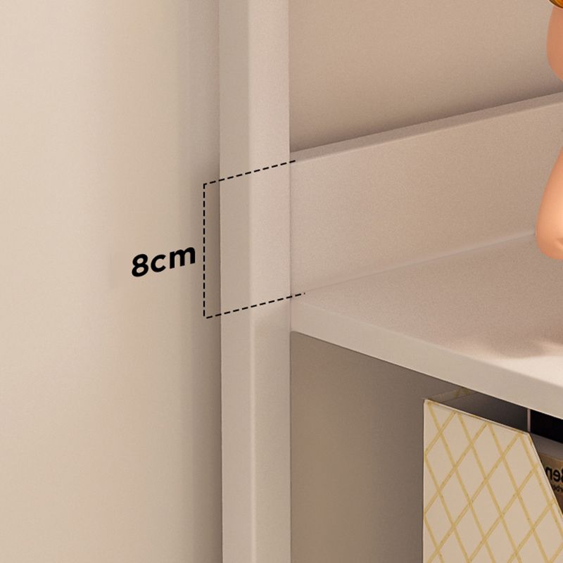 11.81" Wide Ladder Bookshelf Contemporary Metal and Wood Bookcase