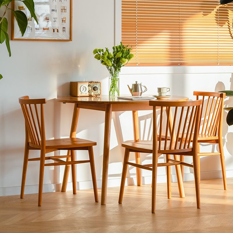 Modern Solid Wood Dining Table Round Standard Dining Table for Kitchen
