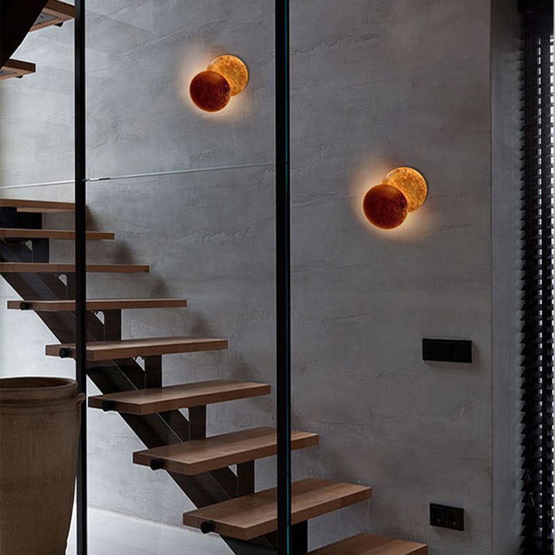 1-Light Wall Sconce Modern Led Wall Mount Lamp with Metal Shade for Living Room