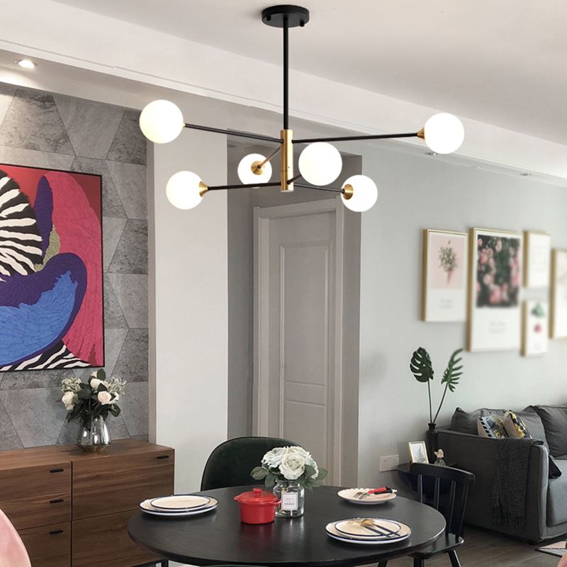 Luminaires de pendentif métallique de forme sphérique