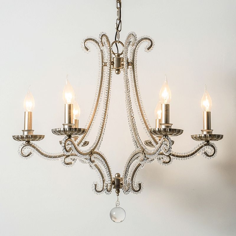 Silver Chandelier Light Fixtures Sputnik Traditional Ceiling Light Fixture for Bedroom