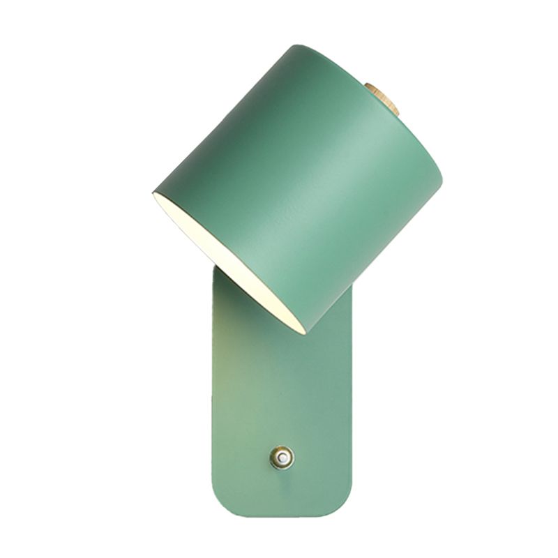 Metal Sconce Light Fixtures Green/White/Gray Wall Mounted Lights for Bedroom