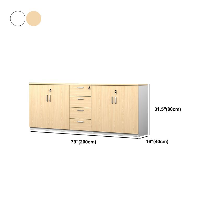 Wood Filing Cabinet Contemporary Cabinet with Storage for Home or Office