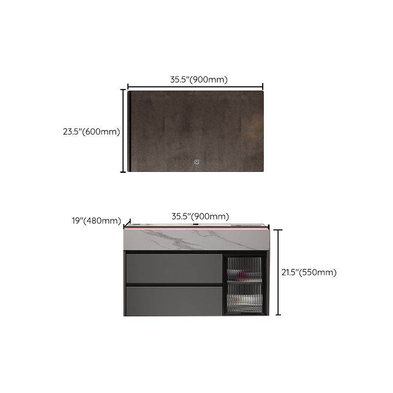 Modern Wall-Mounted Vanity Mirror Cabinet Sink Bathroom Vanity Cabinet