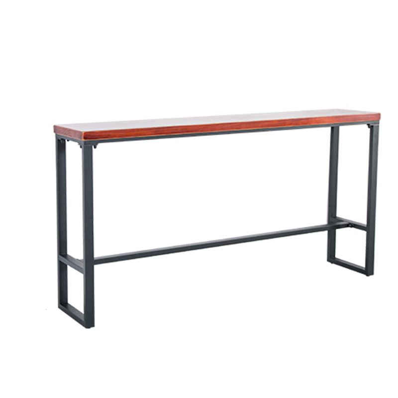 Solid Wood Bar Table Industrial Brown Dining Table for Kitchen Use