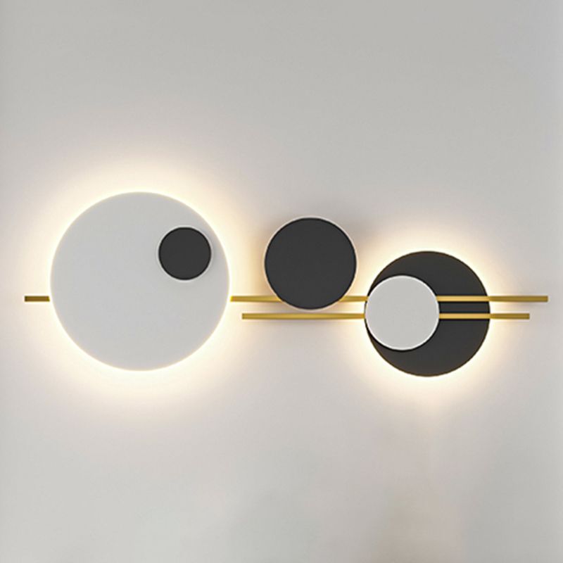 Nordic Style Metal Wall Light Geometric Colorful LED Wall Sconce for Living Room