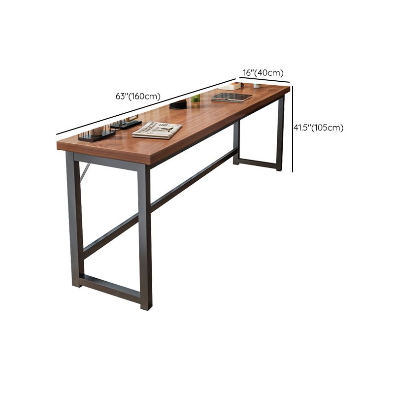 Rectangle Manufactured Wood Bistro Table Modern Pub Table with Metal Frame