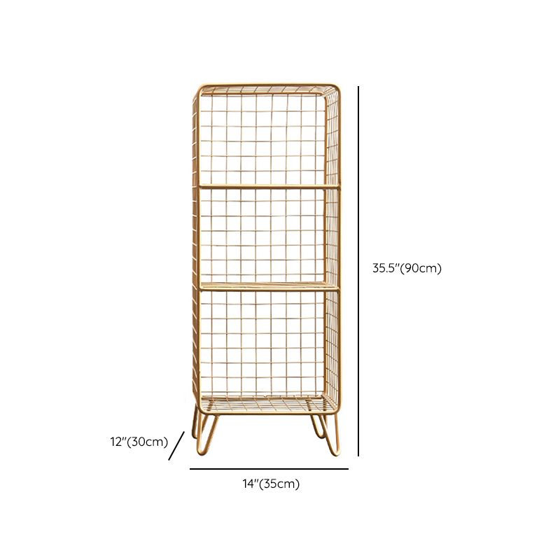 11" Wide Glam Shelf Closed Back Metal Shelves Included Bookcase