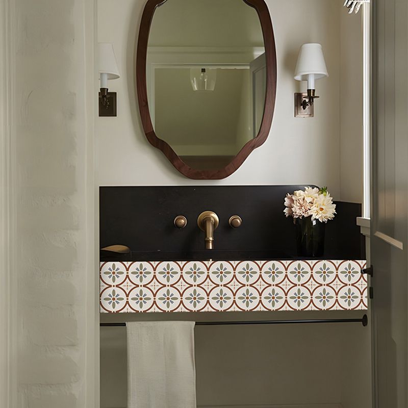 Water Resistant Peel & Stick Tile Square Pattern Printing Single Tile