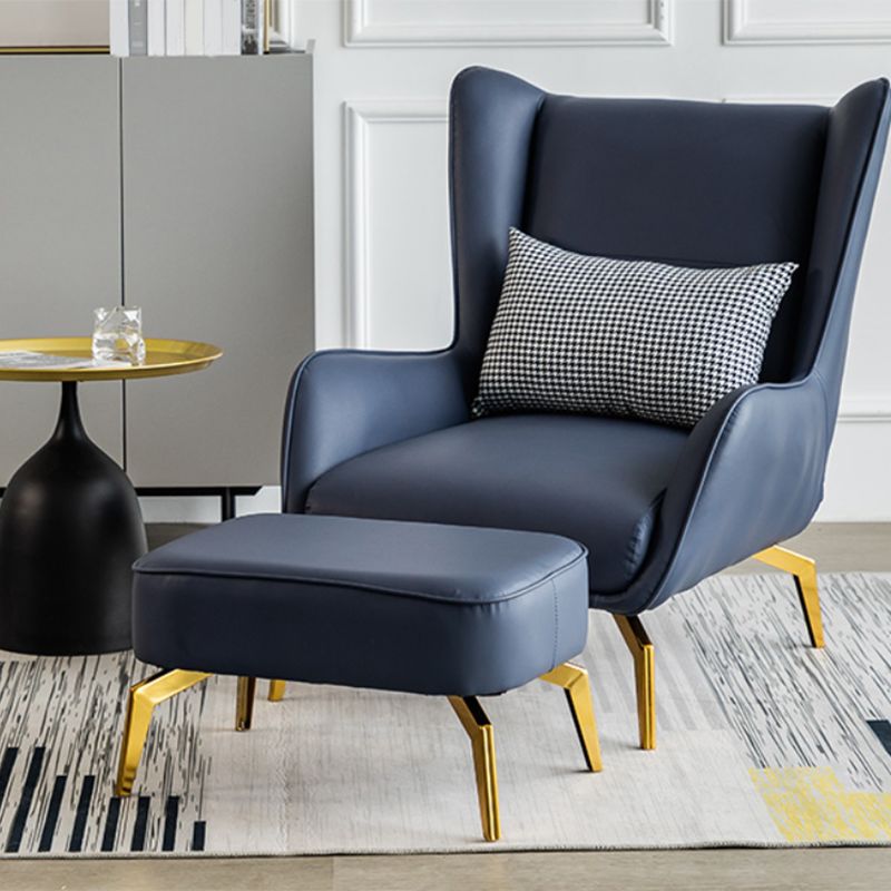 Solid Color Flared Arms Chair Basic Four Legs Chair for Living Room/Bedroom