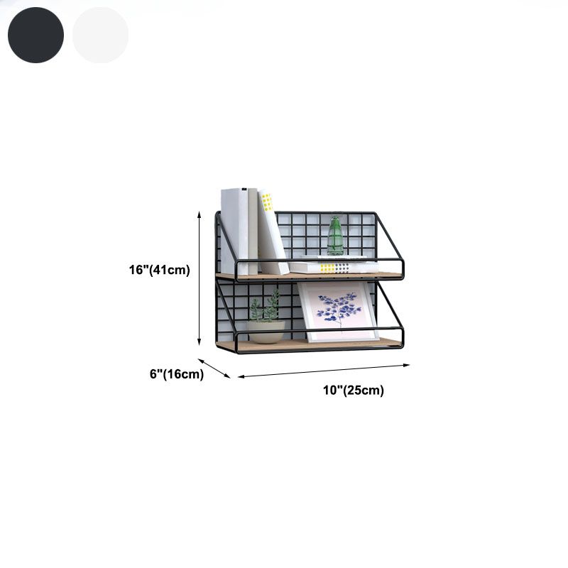 Modern Metal Bookcase, Geometric Bookshelf for Any Room, 6.5" W