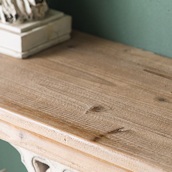 Wood French Country Console Table Distressed Accent Table with Shelf
