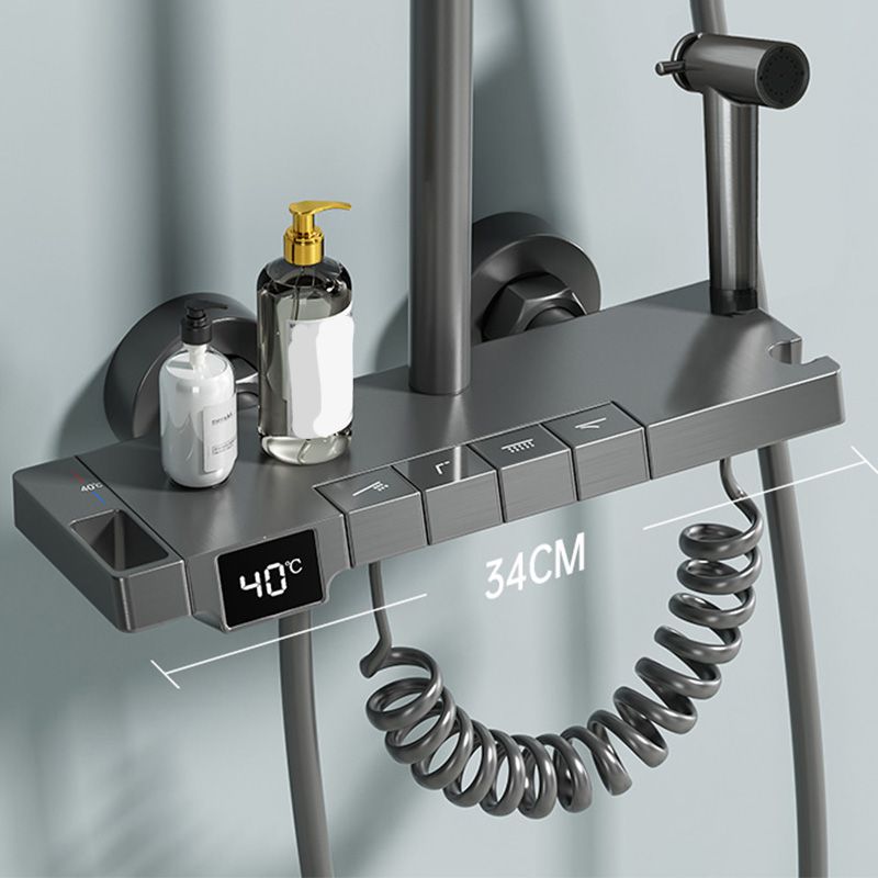 Contemporary Shower Set Slide Bar Handheld Shower Head Wall Mounted Shower System