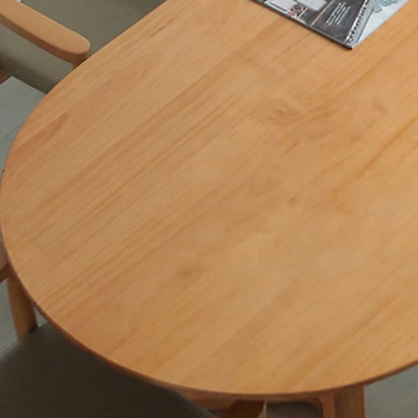 Solid Wood Dining Table Contemporary Oval Dinner Table for Home Kitchen Dinner